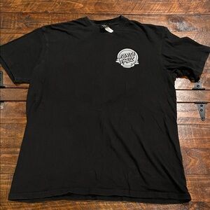 Santa Cruz Skateboards Black Tee with White Emblem